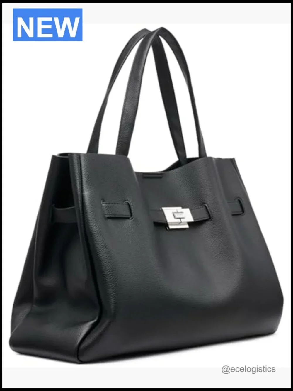 Large Slouchy Satchel with Top Handle, Faux Leather, Zipper Closure